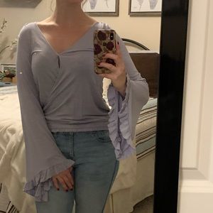 70s lavender top